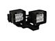 Go Rhino Dual 3-Inch Cube Light Center Hood Mount; Textured Black (18-24 Jeep Wrangler JL, Excluding 4xe)