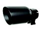 Go Rhino Angled Cut Rolled End Round Exhaust Tip; 4-Inch; Black (Fits 2.50-Inch Tailpipe)