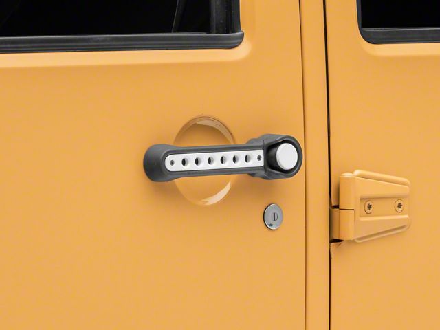 RedRock Billet Aluminum Door Handle Inserts; White (07-18 Jeep Wrangler JK 4-Door)