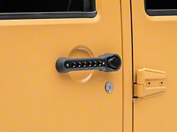 RedRock Billet Aluminum Door Handle Inserts; Black (07-18 Jeep Wrangler JK 4-Door)