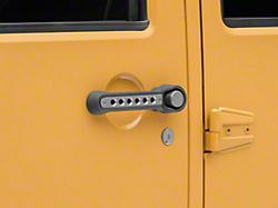 RedRock Billet Aluminum Door Handle Inserts; Silver (07-18 Jeep Wrangler JK 4-Door)
