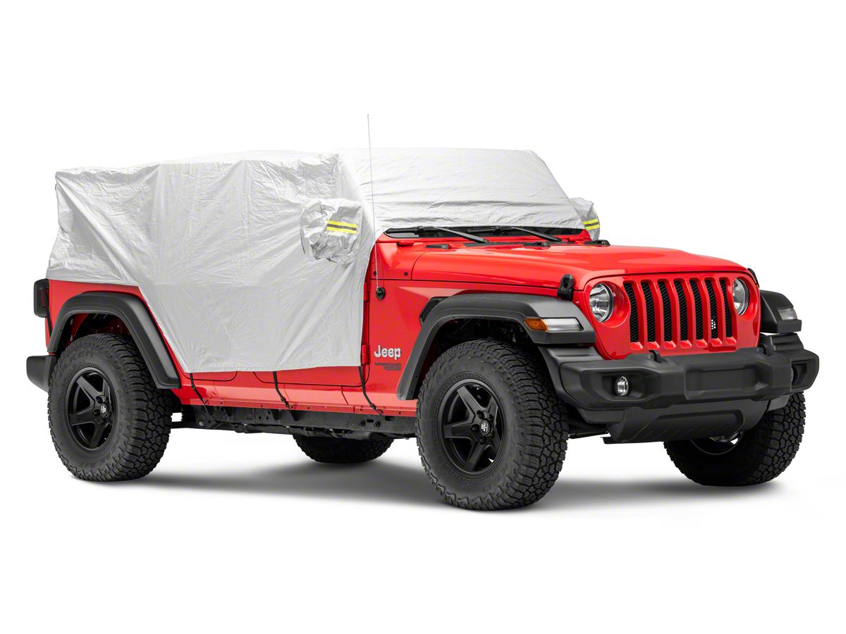 RedRock Jeep Wrangler TruShield Series All-Weather Cab Cover; Silver  J142006 (07-23 Jeep Wrangler JK & JL 4-Door) - Free Shipping