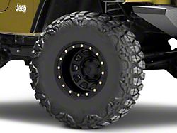 Mammoth D-Window Simulated Beadlock Matte Black Wheel; 15x10 (97-06 Jeep Wrangler TJ)