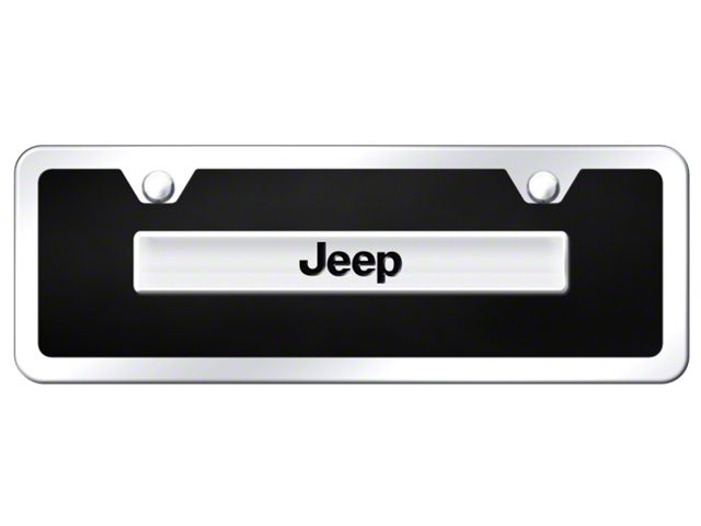 Jeep Mini License Plate; Chrome (Universal; Some Adaptation May Be Required)