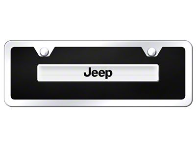 Jeep Mini License Plate; Chrome (Universal; Some Adaptation May Be Required)