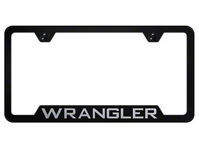 Wrangler Laser Etched Cut-Out License Plate Frame (Universal; Some Adaptation May Be Required)