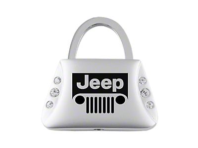 Jeep Wrangler Key Chain; Jeep Grill Jeweled Purse Key Fob