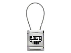 Jeep Grille Satin-Chrome Cable Key Fob