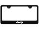 Jeep PC License Plate Frame; UV Print on Black (Universal; Some Adaptation May Be Required)