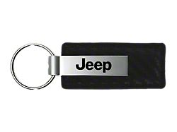Jeep Carbon Fiber Leather Key Fob 