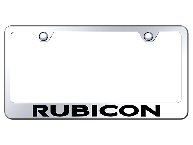 Rubicon Laser Etched License Plate Frame (Universal; Some Adaptation May Be Required)