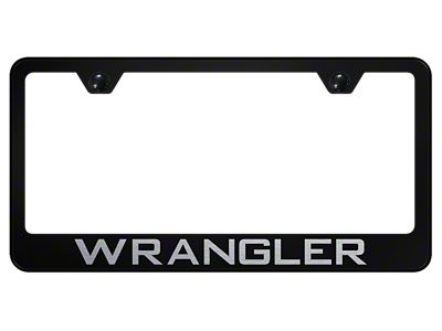 Wrangler Laser Etched License Plate Frame (Universal; Some Adaptation May Be Required)