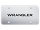 Wrangler Laser Etched License Plate; Brushed (Universal; Some Adaptation May Be Required)