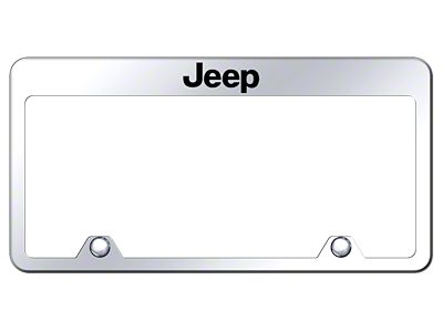 Jeep Laser Etched Inverted License Plate Frame (Universal; Some Adaptation May Be Required)