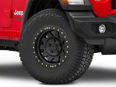 Dirty Life Roadkill Race Matte Black True Beadlock Wheel; 17x9 (18-23 Jeep Wrangler JL)