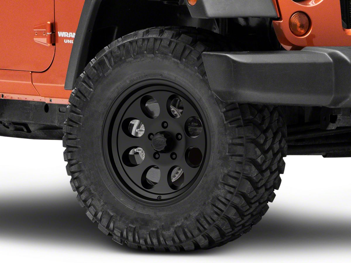 ION Wheels Jeep Wrangler TYPE 171 Matte Black Wheel; 17x9 171-7973MB12  (07-18 Jeep Wrangler JK)