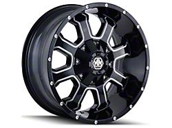 Mayhem Wheels Fierce Gloss Black Milled Wheel; 17x9 (18-24 Jeep Wrangler JL)