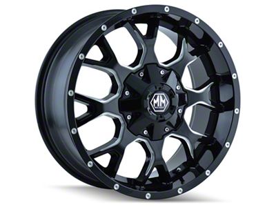 Mayhem Wheels Warrior Black Milled Wheel; 17x9 (07-18 Jeep Wrangler JK)