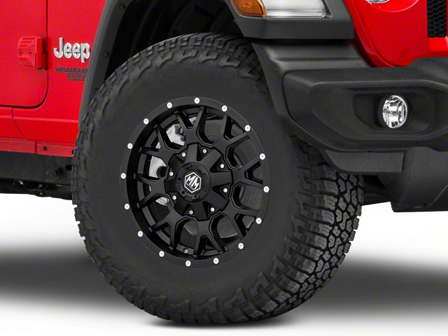 Mayhem Wheels Warrior Matte Black Wheel; 17x9 (18-24 Jeep Wrangler JL)