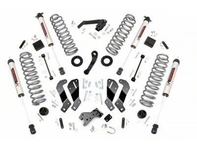 Rough Country 3.50-Inch Control Arm Drop Suspension Lift Kit with V2 Monotube Shocks (07-18 Jeep Wrangler JK 2-Door)