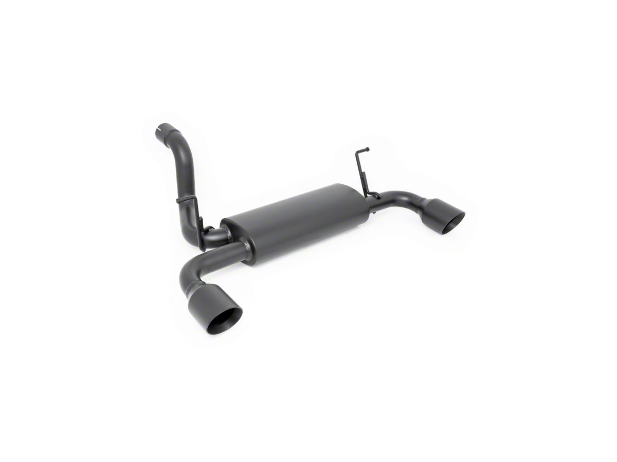 Rough Country Jeep Wrangler Dual Outlet Performance Axle-Back Exhaust with  Black Tips 96003 (18-23  or  Jeep Wrangler JL) - Free Shipping