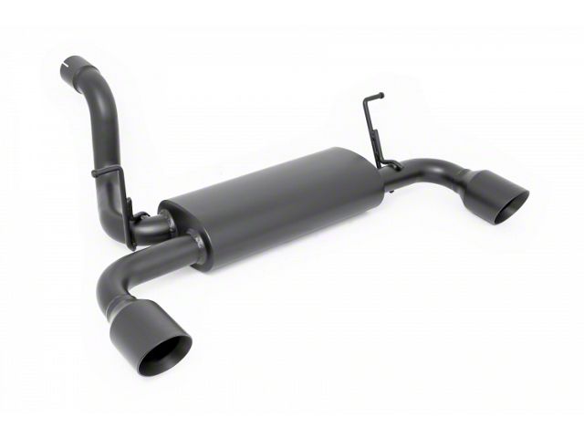 Rough Country Dual Outlet Performance Axle-Back Exhaust with Black Tips (18-24 2.0L or 3.6L Jeep Wrangler JL)