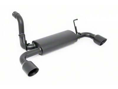 Rough Country Dual Outlet Performance Axle-Back Exhaust with Black Tips (18-23 2.0L or 3.6L Jeep Wrangler JL)