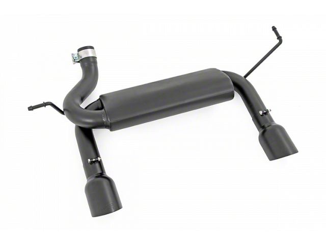 Rough Country Dual Outlet Performance Axle-Back Exhaust with Black Tips (07-18 Jeep Wrangler JK)