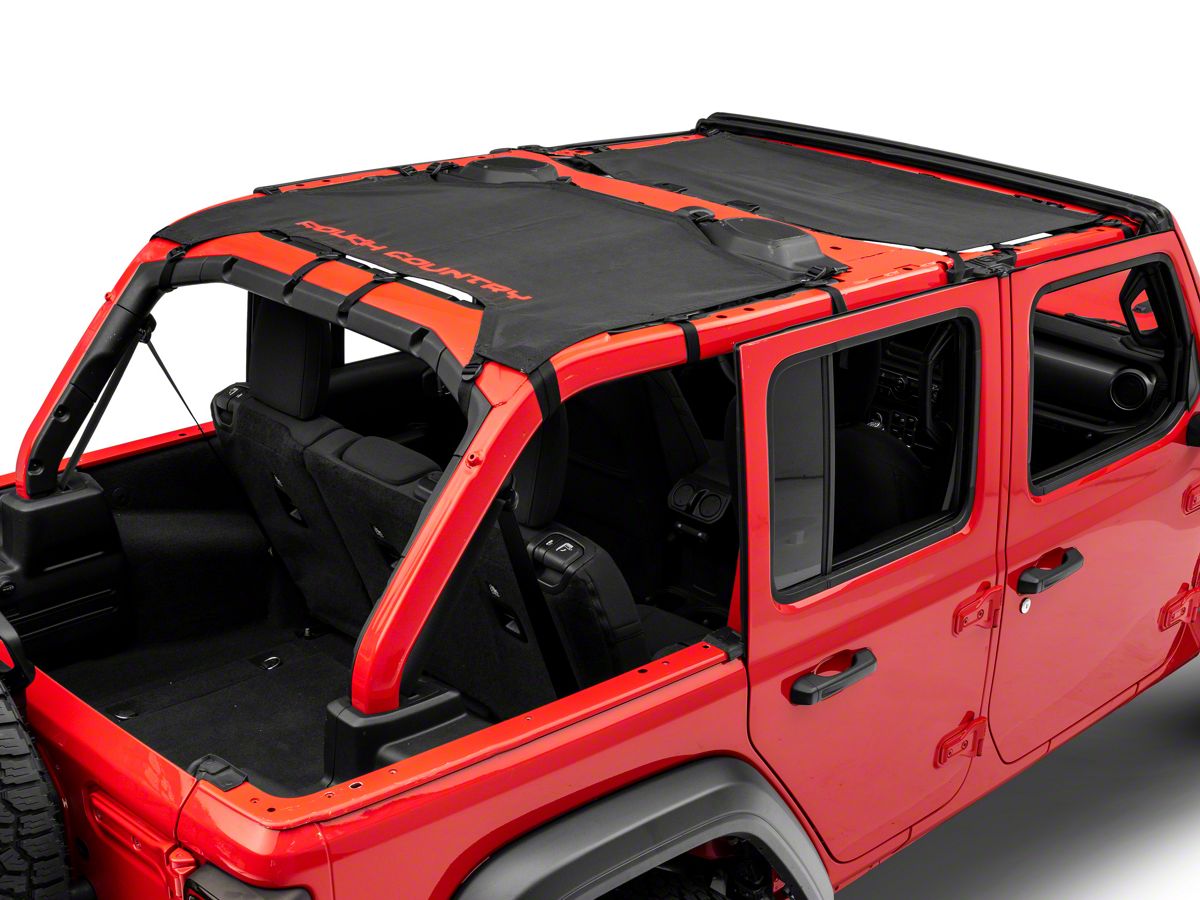 Rough Country Jeep Wrangler Mesh Bikini Top Plus; Black 85120 (18-23 Jeep  Wrangler JL 4-Door) - Free Shipping