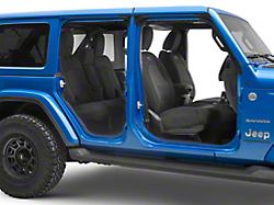 Rough Country Neoprene Front and Rear Seat Covers; Black (18-24 Jeep Wrangler JL 4-Door w/ Fold Down Armrest)