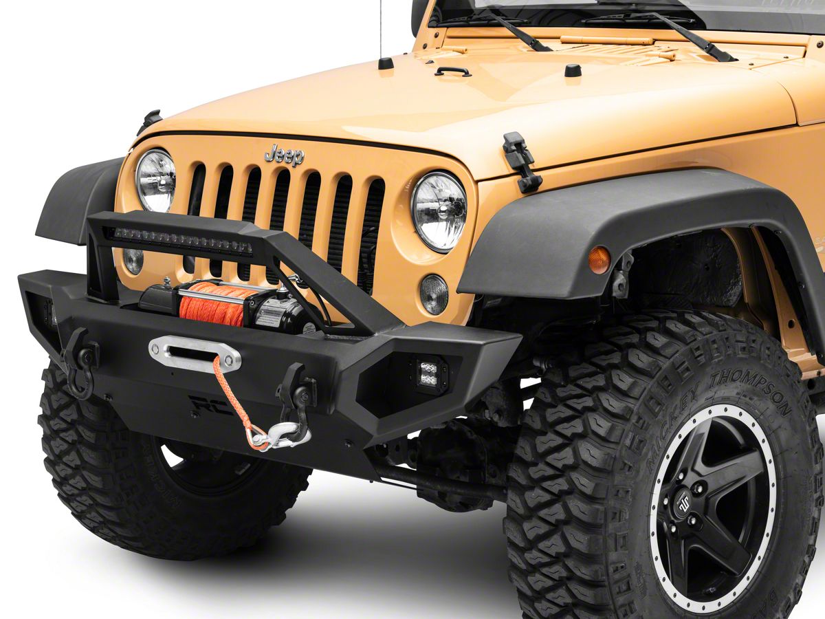 Rough Country Jeep Wrangler Full Width Trail Front Bumper 10585 (07-18 Jeep  Wrangler JK)