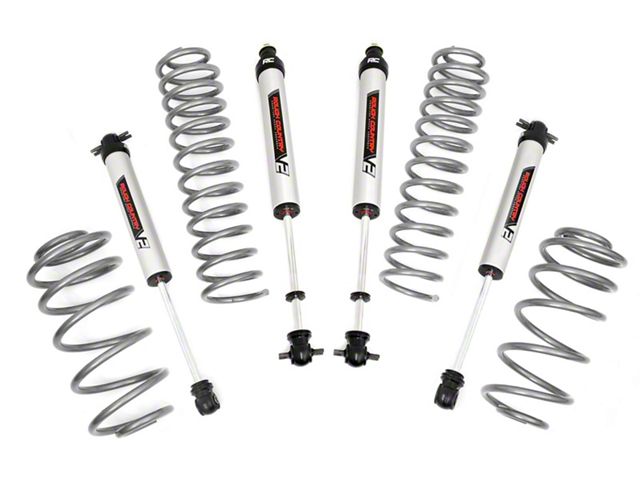 Rough Country 2.50-Inch Suspension Lift Kit with V2 Monotube Shocks (97-06 2.4L or 2.5L Jeep Wrangler TJ)