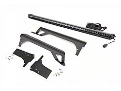 Rough Country 50-Inch Black Series Single Row Straight White DRL LED Light Bar with Upper Windshield Mounting Brackets (97-06 Jeep Wrangler TJ)