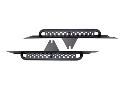 Fishbone Offroad Rock Sliders with Tube Step; Textured Black (87-95 Jeep Wrangler YJ)