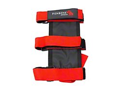 Fishbone Offroad Padded Roll Bar Fire Extinguisher Holder; Red 