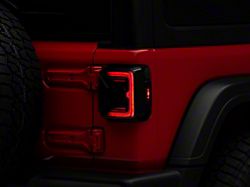 Axial LED Tail Lights; Black Housing; Smoked Lens (18-22 Jeep Wrangler JL w/ Factory Halogen Tail Lights)