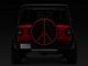 Peace Sign LED Spare Tire Cover; Red; 30 to 32-Inch Tire Cover (66-18 Jeep CJ5, CJ7, Wrangler YJ, TJ & JK)