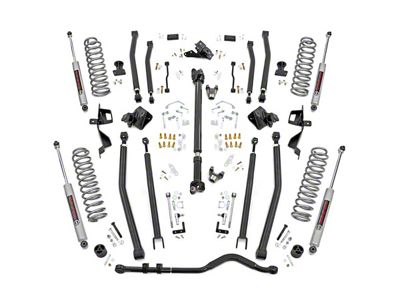 Rough Country 4-Inch Long Arm Suspension Lift Kit with Premium N3 Shocks (18-23 2.0L or 3.6L Jeep Wrangler JL 4-Door, Excluding 4xe & Rubicon)