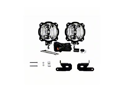 KC HiLiTES 6-Inch Gravity Pro6 LED Lights with A-Pillar Mount; Driving Beam (18-24 Jeep Wrangler JL)