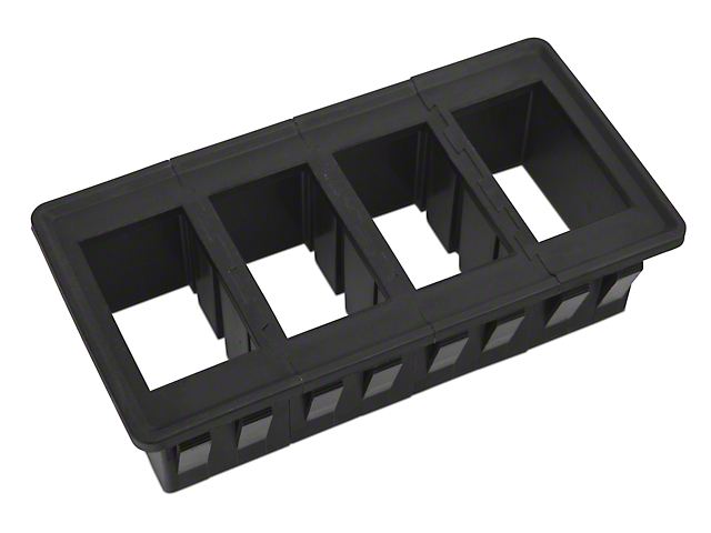 Rugged Ridge Rocker Switch Housing Kit; 4-Pieces (Universal; Some Adaptation May Be Required)