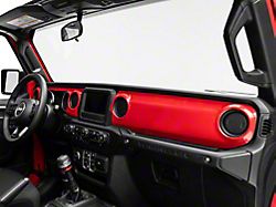 RedRock Dash Panel Overlay; Red (18-23 Jeep Wrangler JL)
