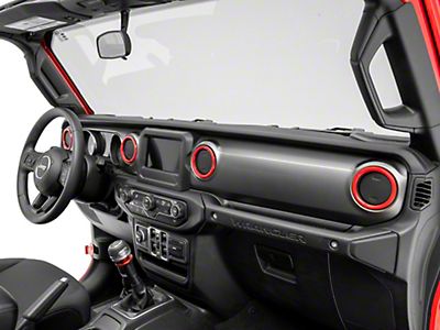 Yoursme Air Conditioner Vent Outlet Cover Decoration Ring Interior Dashboard Trim Kit ABS Fit for Jeep Wrangler JL JLU & Gladiator JT 2018-2021 Blue