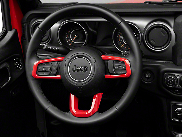RedRock Steering Wheel Trim; Red (18-23 Jeep Wrangler JL)