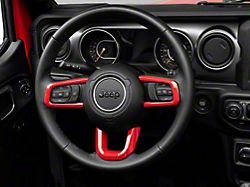 RedRock Steering Wheel Trim; Red (18-23 Jeep Wrangler JL)