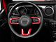 RedRock Steering Wheel Trim; Red (18-24 Jeep Wrangler JL)