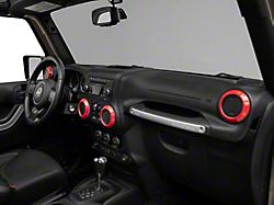 RedRock Air Conditioning Vent Trim Rings; Red (07-18 Jeep Wrangler JK)