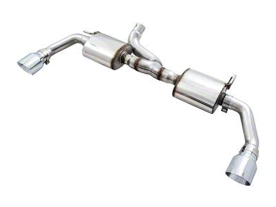 AWE Tread Edition Axle-Back Dual Exhaust with Chrome Silver Tips (12-18 3.6L Jeep Wrangler JK)