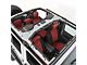 Smittybilt Neoprene Front and Rear Seat Covers; Black/Red (18-24 Jeep Wrangler JL 2-Door, Excluding Rubicon)