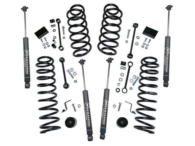 SuperLift 2.50-Inch Suspension Lift Kit with Shadow Series Shocks (18-24 Jeep Wrangler JL)
