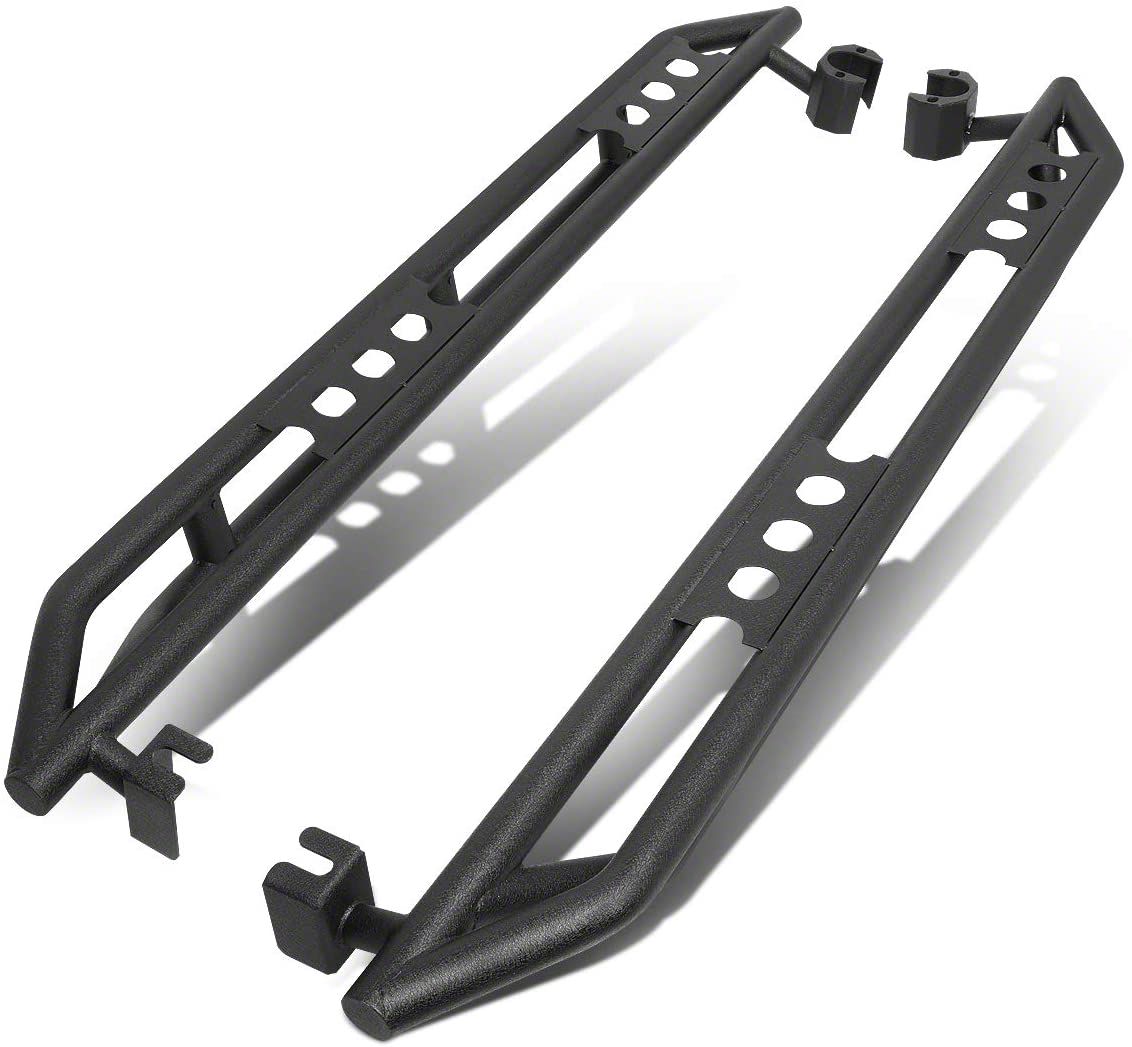 Jeep Wrangler Heavy Duty Rocker Guard Side Step Bars; Textured Black 